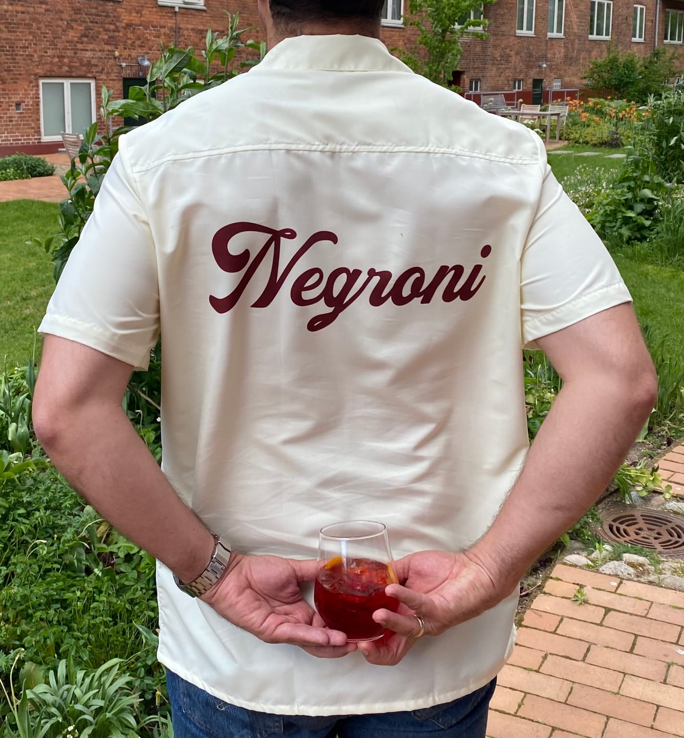 Customer photo review of The Negroni Summer Shirt