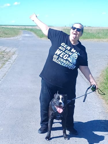 Customer photo review of Geh mir aus dem Weg du unnötiger Sozialkontakt - Wikinger Herren Shirt