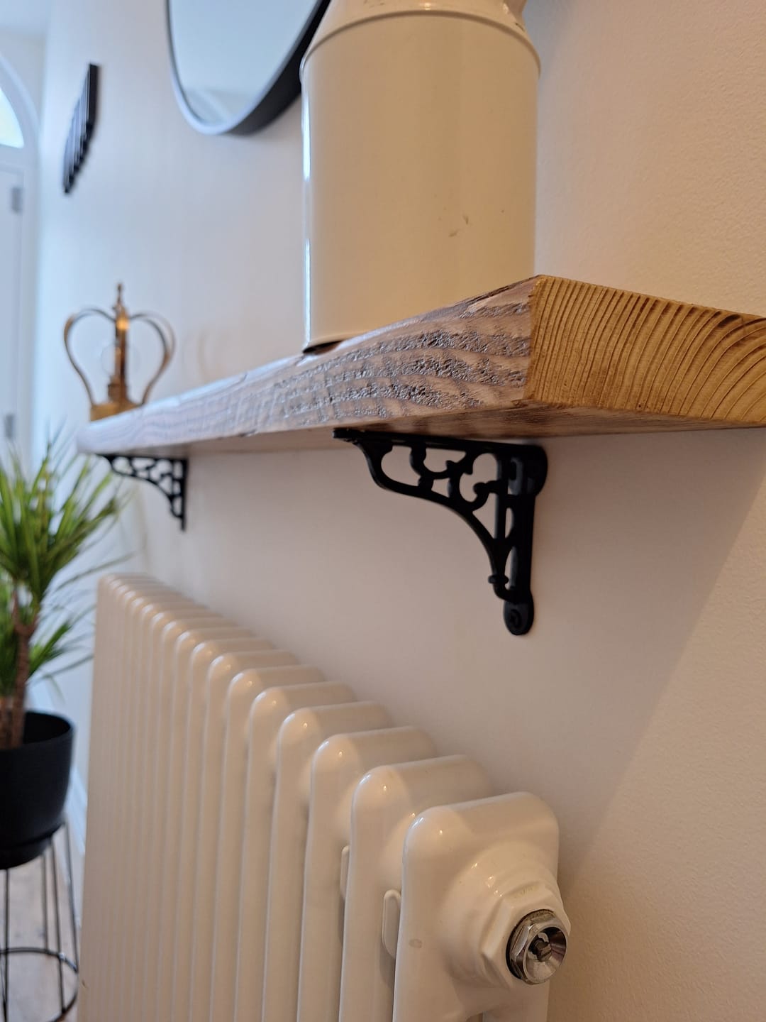 Customer photo review of 4 Inch Victorian Scroll Cast Iron Shelf Bracket