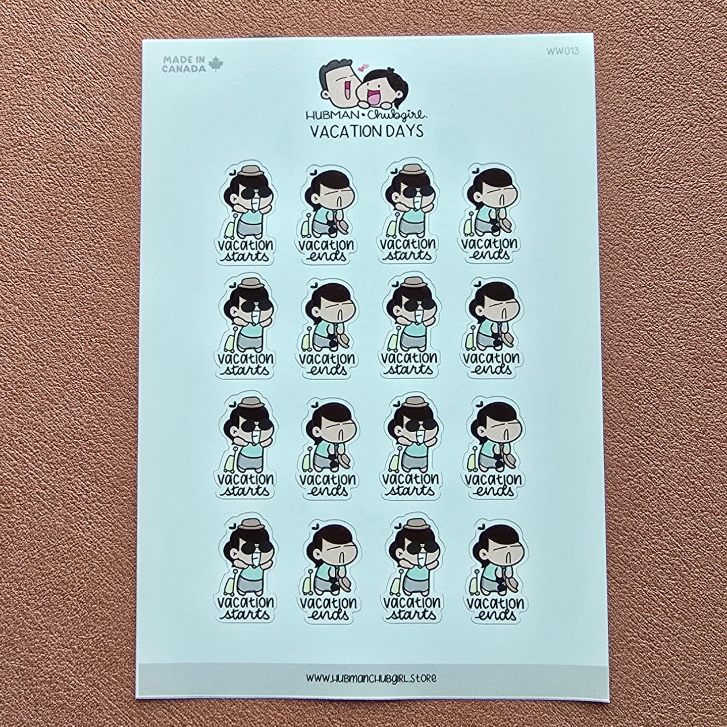Customer photo review of Vacation Days Planner Stickers