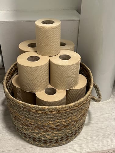 Customer photo review of Unbleached Bamboo Toilet Paper