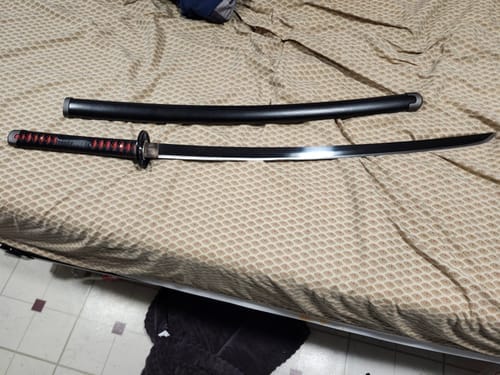 Customer photo review of Tanjiro Kamado Katana Sword (Carbon Steel 1060)