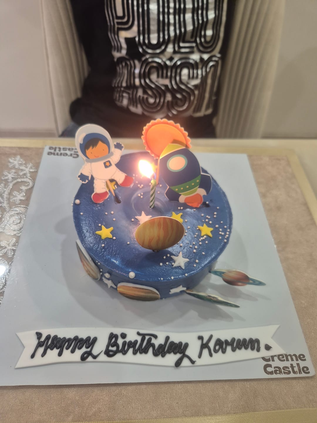 Customer photo review of Solar system theme cake