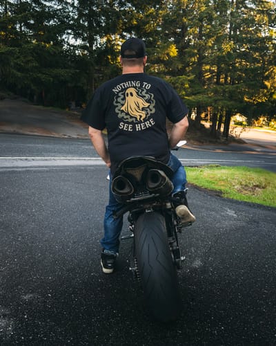 Customer photo review of Nothing To See Here T-Shirt
