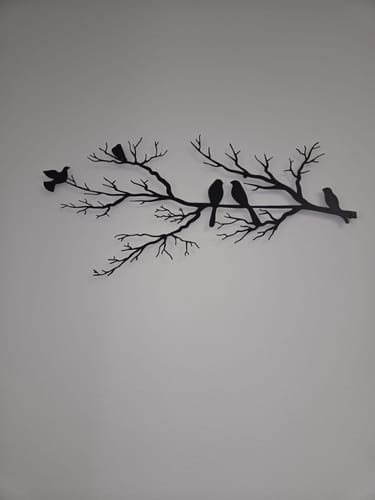 Customer photo review of Décoration murale en métal moderne - Oiseaux sur branche (V.2)