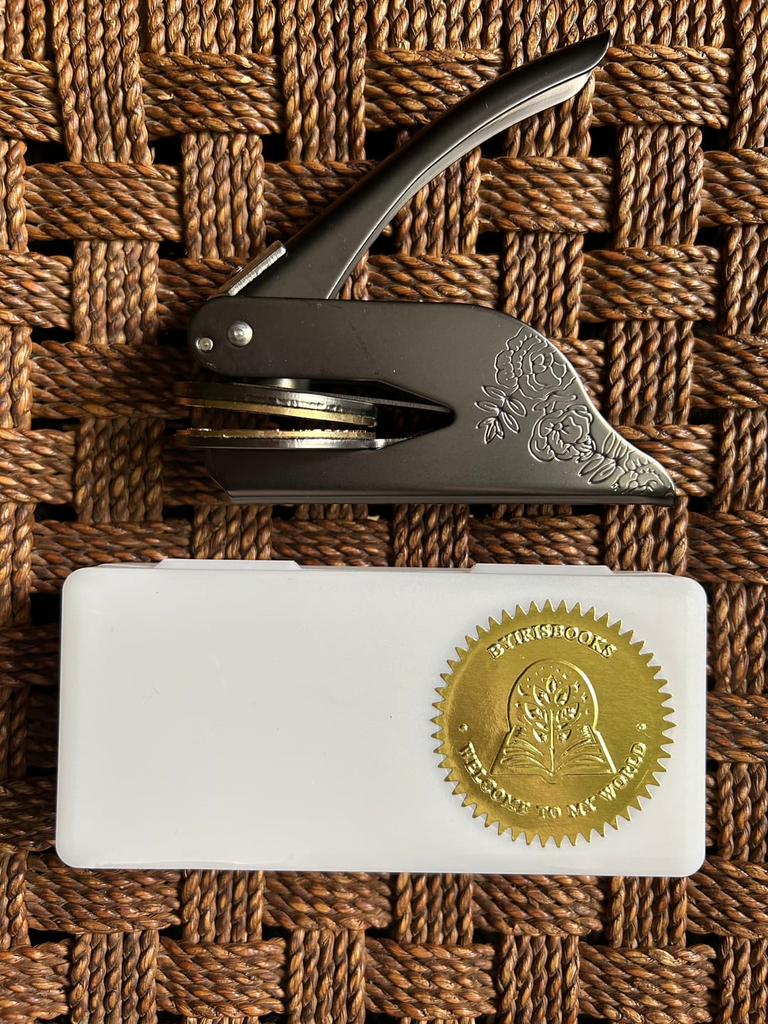 Customer photo review of Custom Book Embosser