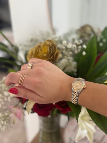 Customer photo review of owens triple linked ring set