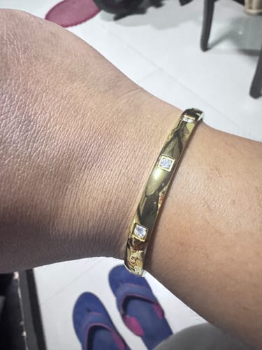Customer photo review of Dazzling Stone Bangle Bracelet