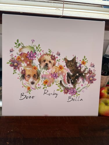 Customer photo review of Flowerpup Custom Pet Portrait (Humans too!)