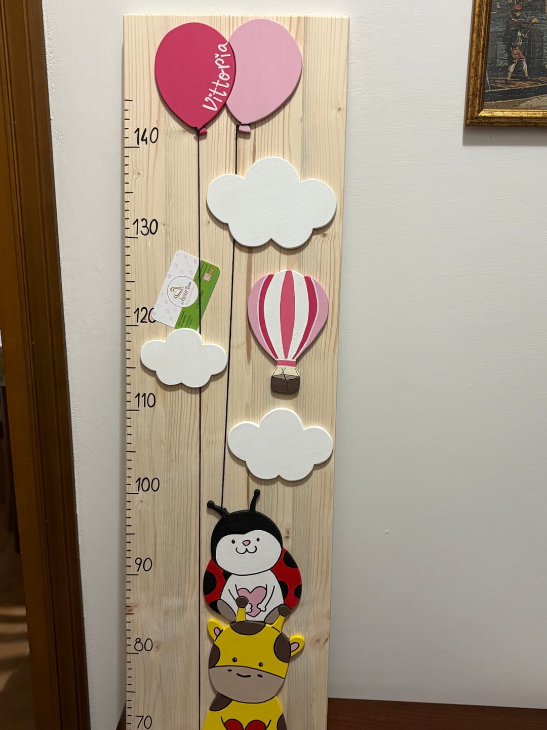 Customer photo review of METRO CRESCITA - Decorazione personalizzabile, colorata e divertente per la cameretta dei bimbi