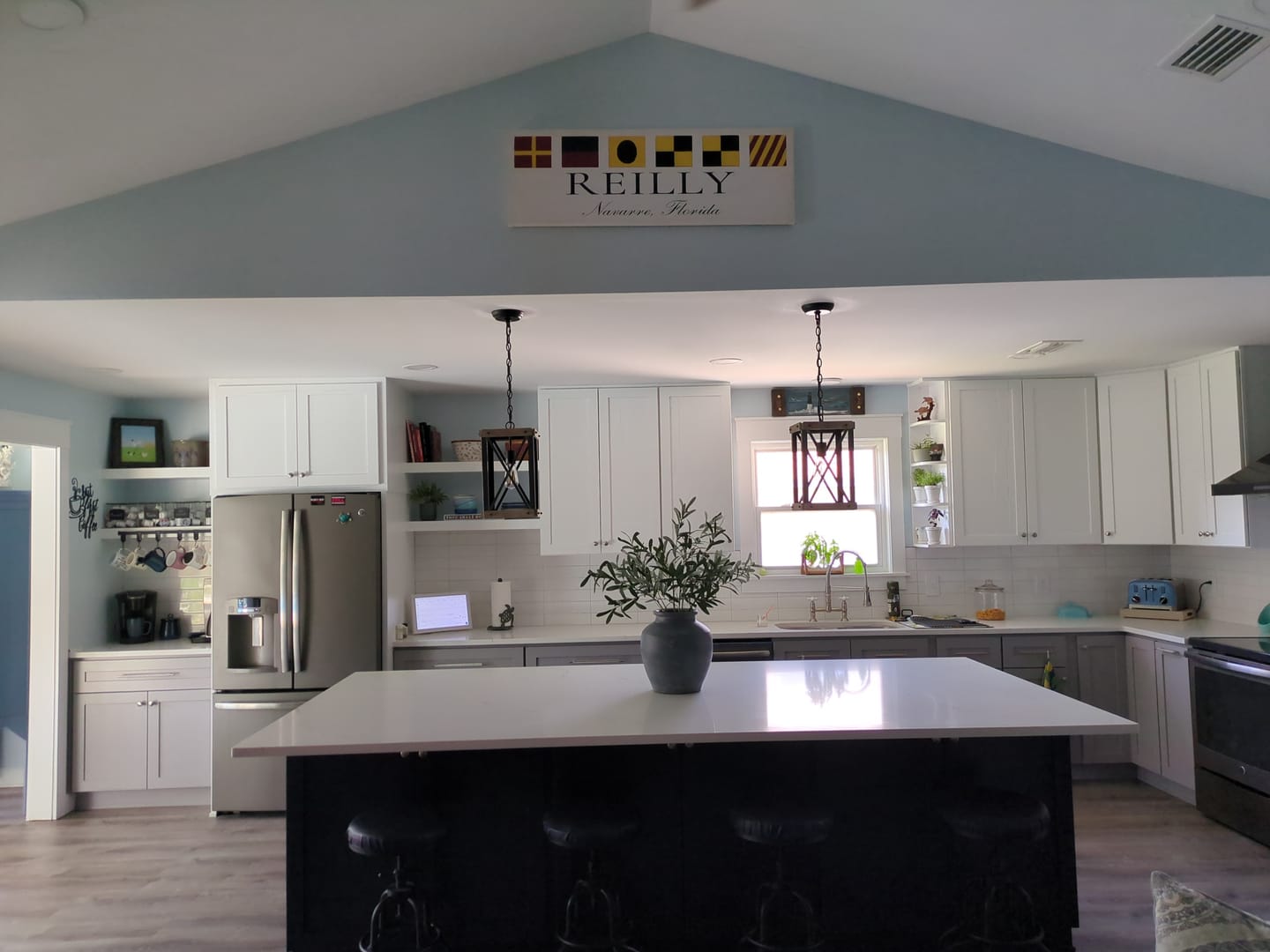 Customer photo review of Personalized Nautical Flags Wall Decor