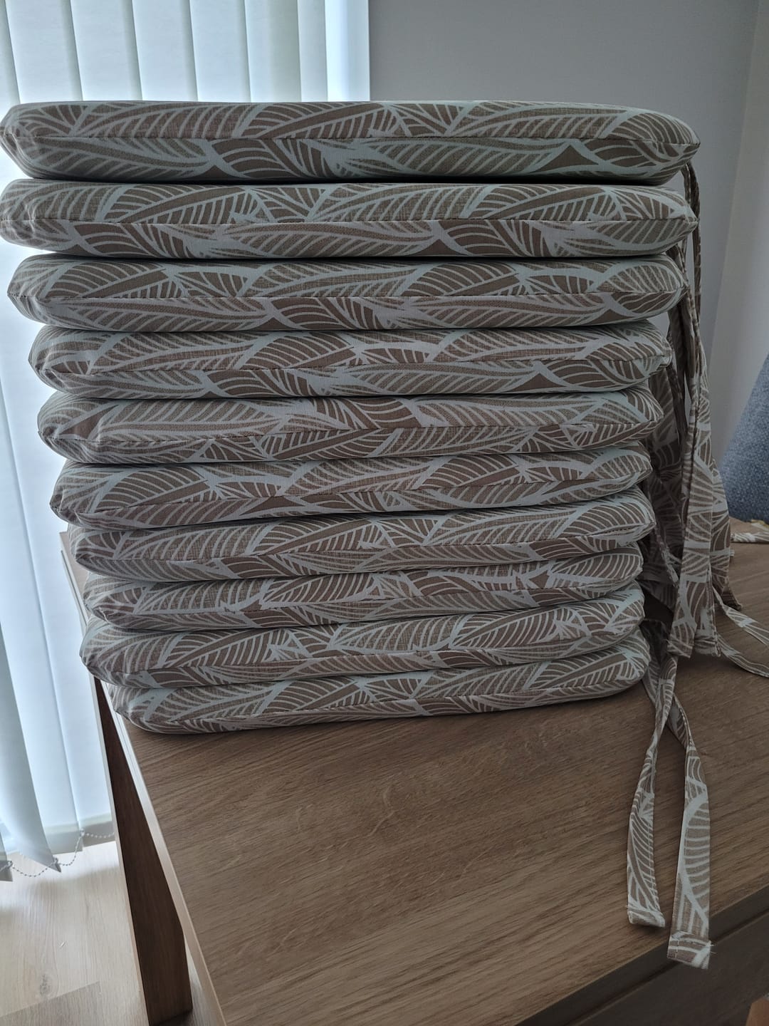 Customer photo review of Outlined Leaves Water Resistant Fabric