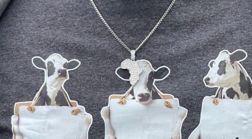 Customer photo review of 925 Silver Moissanite Africa Pendant