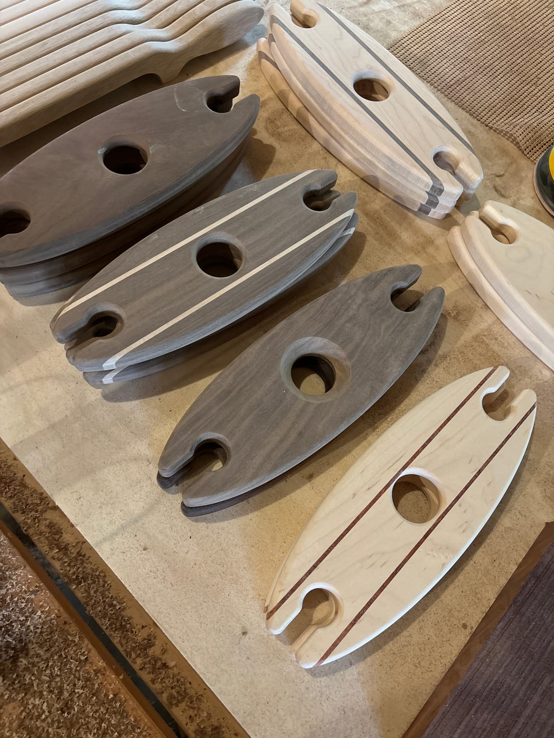 Customer photo review of 11x4" Wine Caddy 1 Acrylic Router Template
