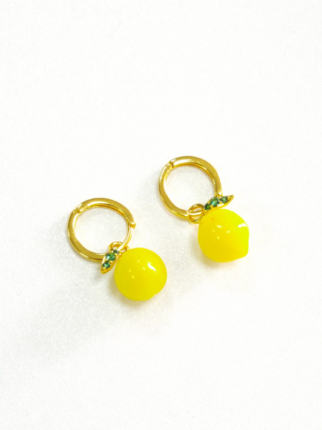 Customer photo review of Lemon Earrings