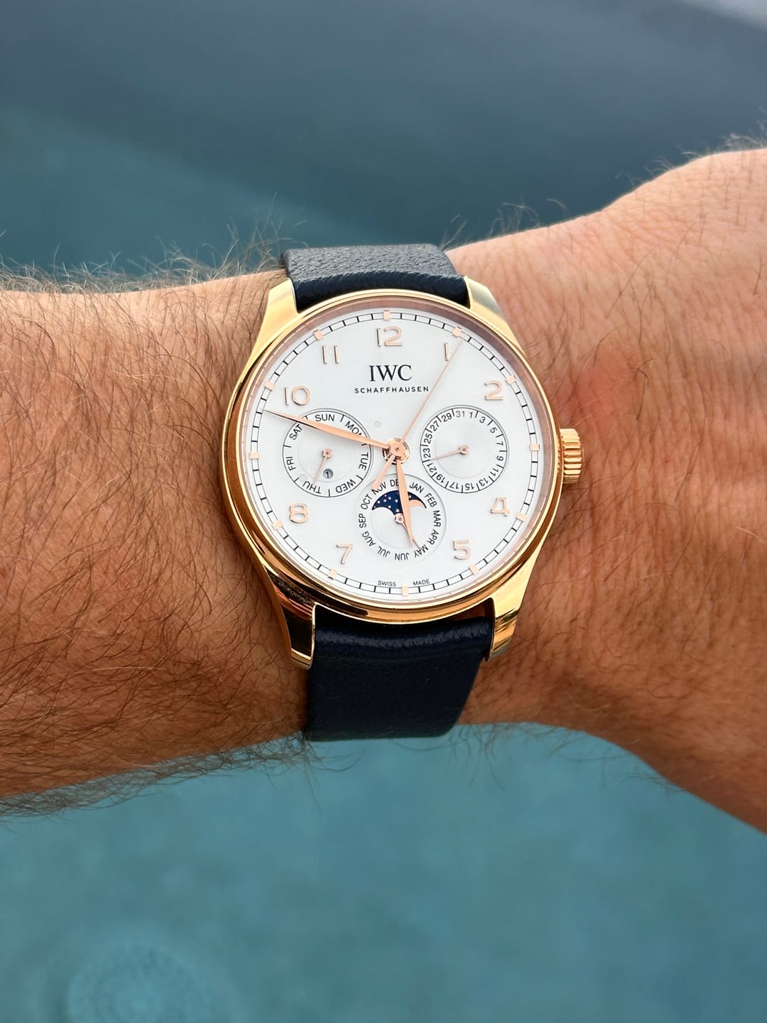 Customer photo review of Navy Blue Saffiano