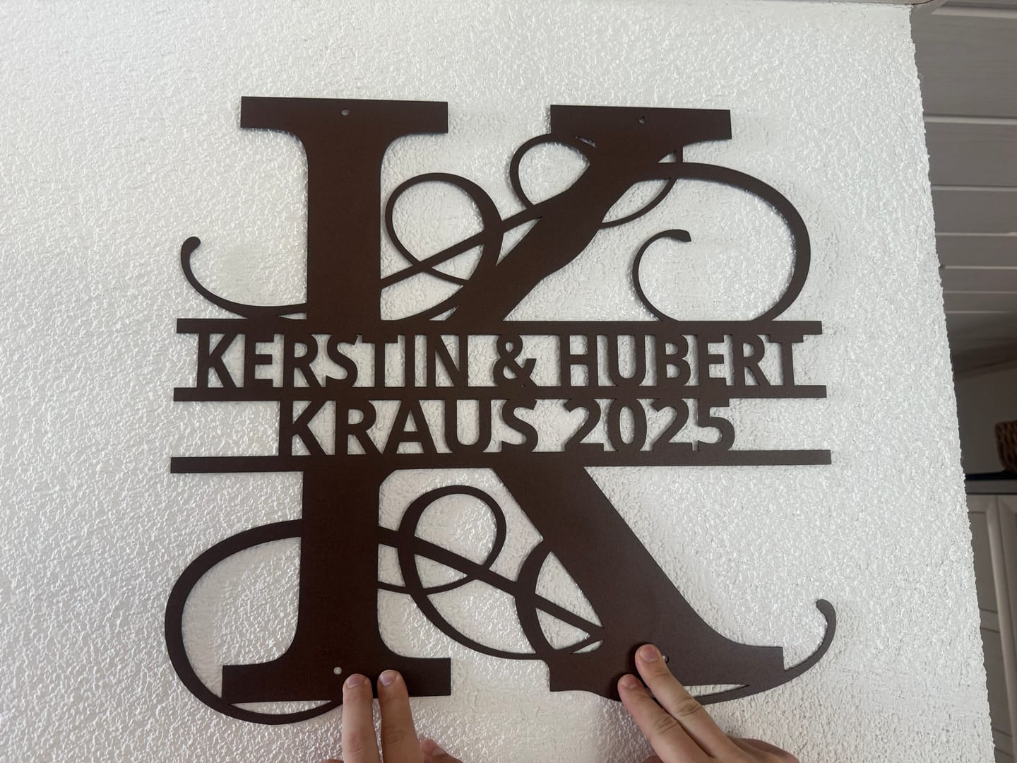 Customer photo review of Namens-Monogramm zweizeilig (personalisierbar)