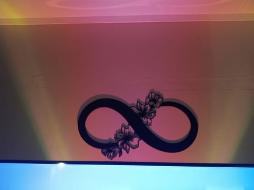 Customer photo review of Floral Infinity Symbol Wall Art
