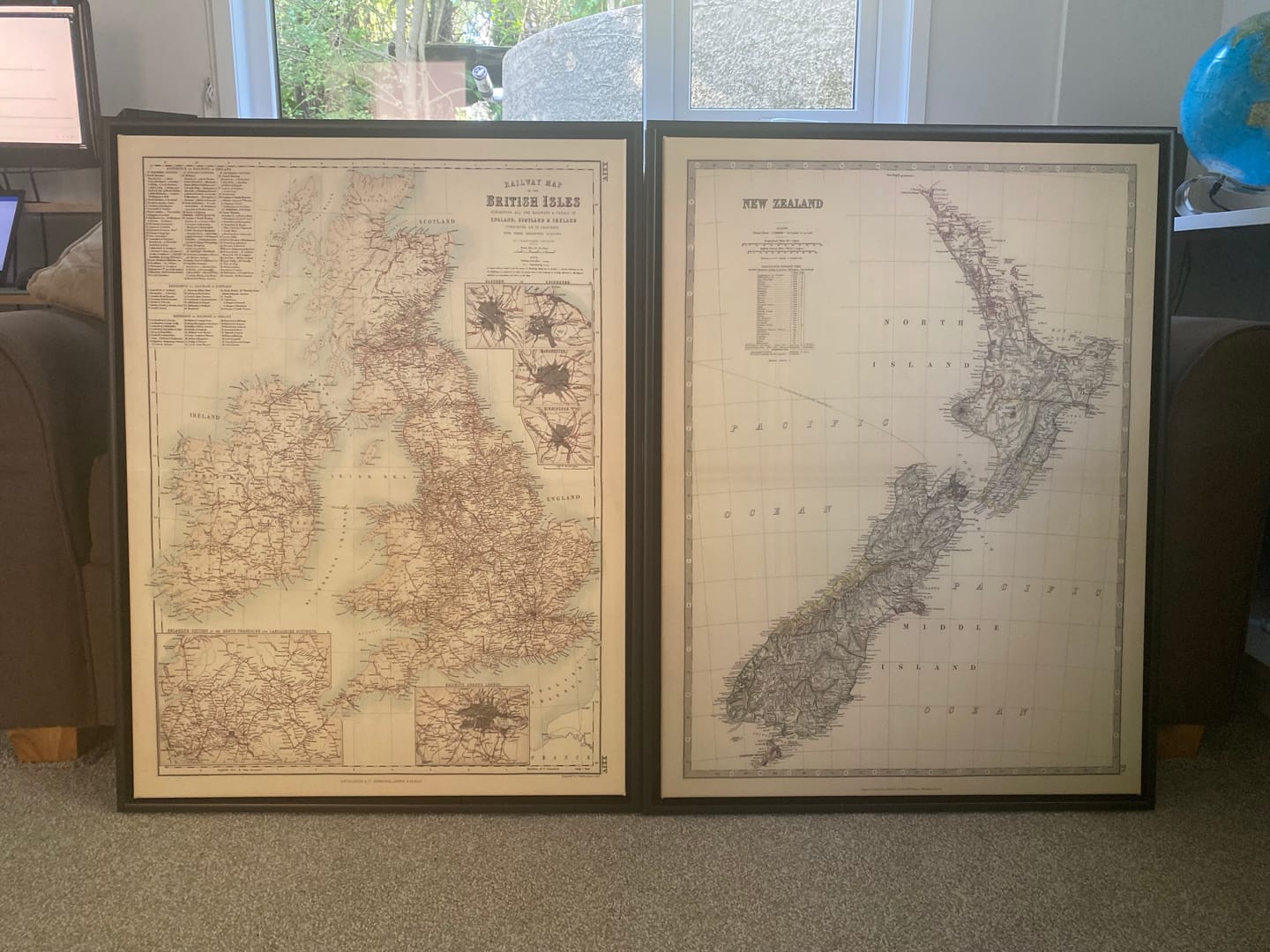 Customer photo review of Old Map of New Zealand in 1879 by AK Johnston - Auckland, Christchurch, Wellington, Queenstown, Dunedin