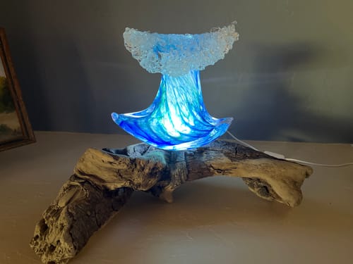 Customer photo review of Wooden Lighted Base