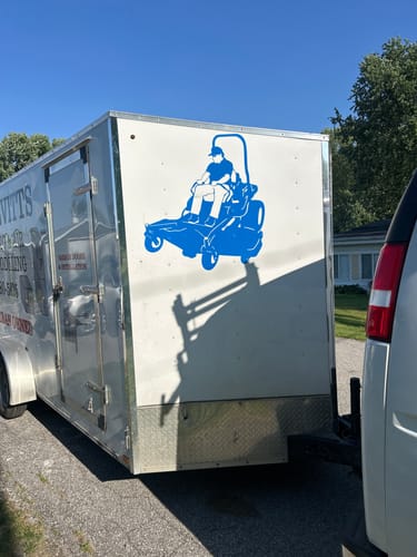 Customer photo review of Zero Turn Lawnmower Decal