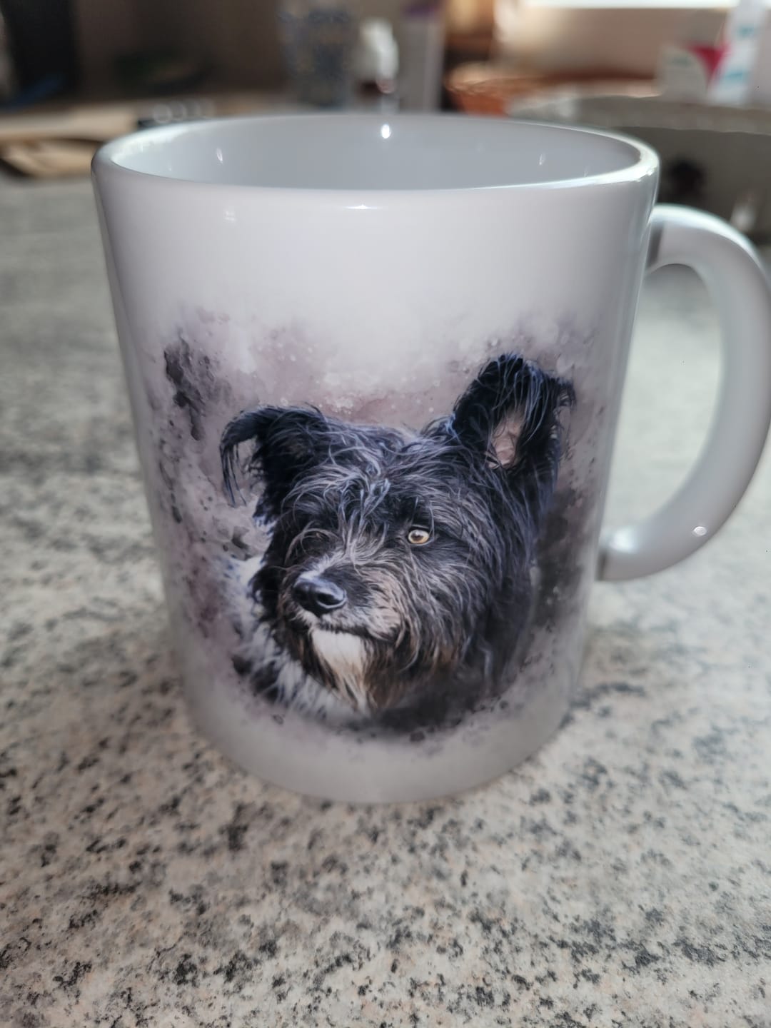 Customer photo review of Personalisierte Portrait Tasse – Aquarell Stil