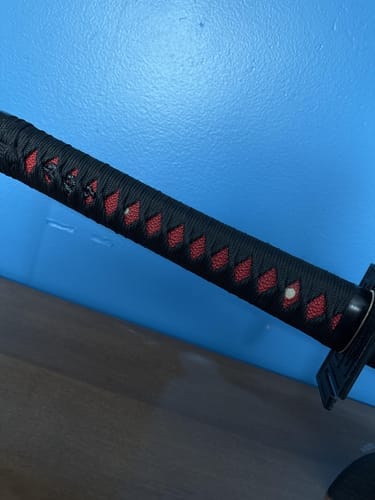 Customer photo review of Ichigo Bankai Katana Sword Bleach (Carbon Steel 1060)