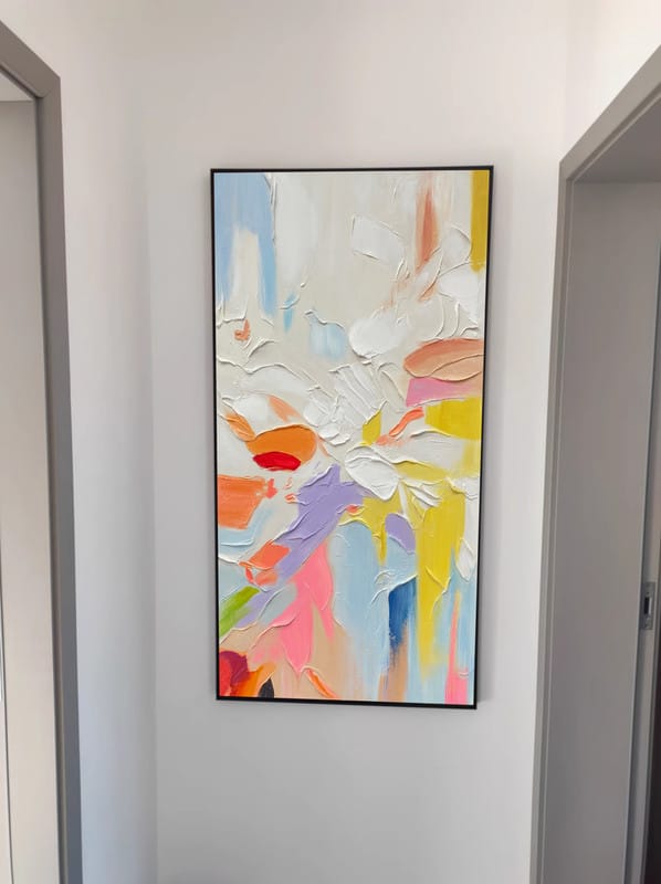 Customer photo review of Colorful Abstract Textured Painting Canvas #AT007