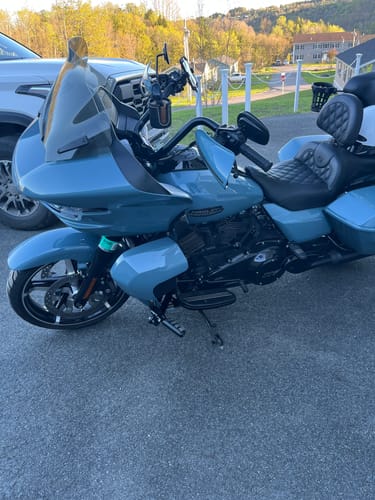 Customer photo review of Color Matched hand guard with LED for Harley Touring & Softails