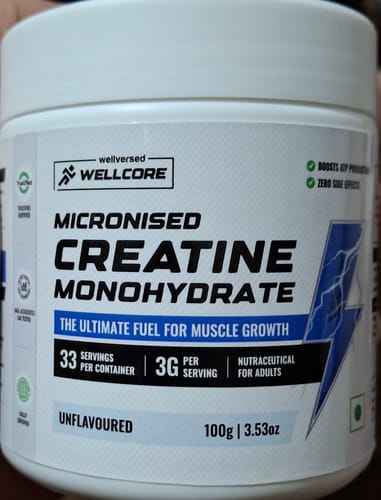Customer photo review of Wellcore - Micronised Creatine Monohydrate (100g, 33 Servings)