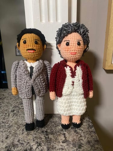 Customer photo review of Tranquil® - Personalized Crochet Doll with Photo Card