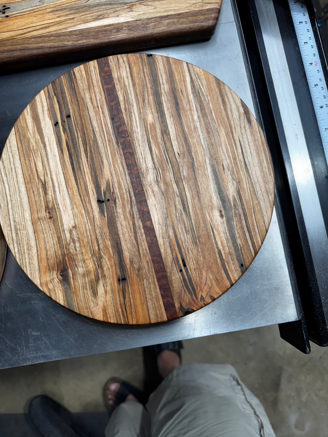 Customer photo review of Router Templates 4 Pack - Cheese Board Acrylic Templates