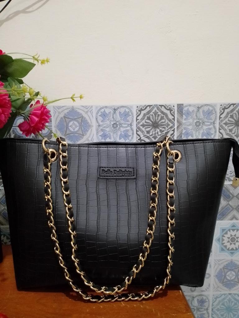 Customer photo review of Black New Wave Tote Bag
