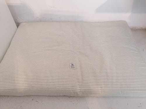 Customer photo review of Materassino Sfoderabile Cotone Premium Riga Stretta Verde Chiaro