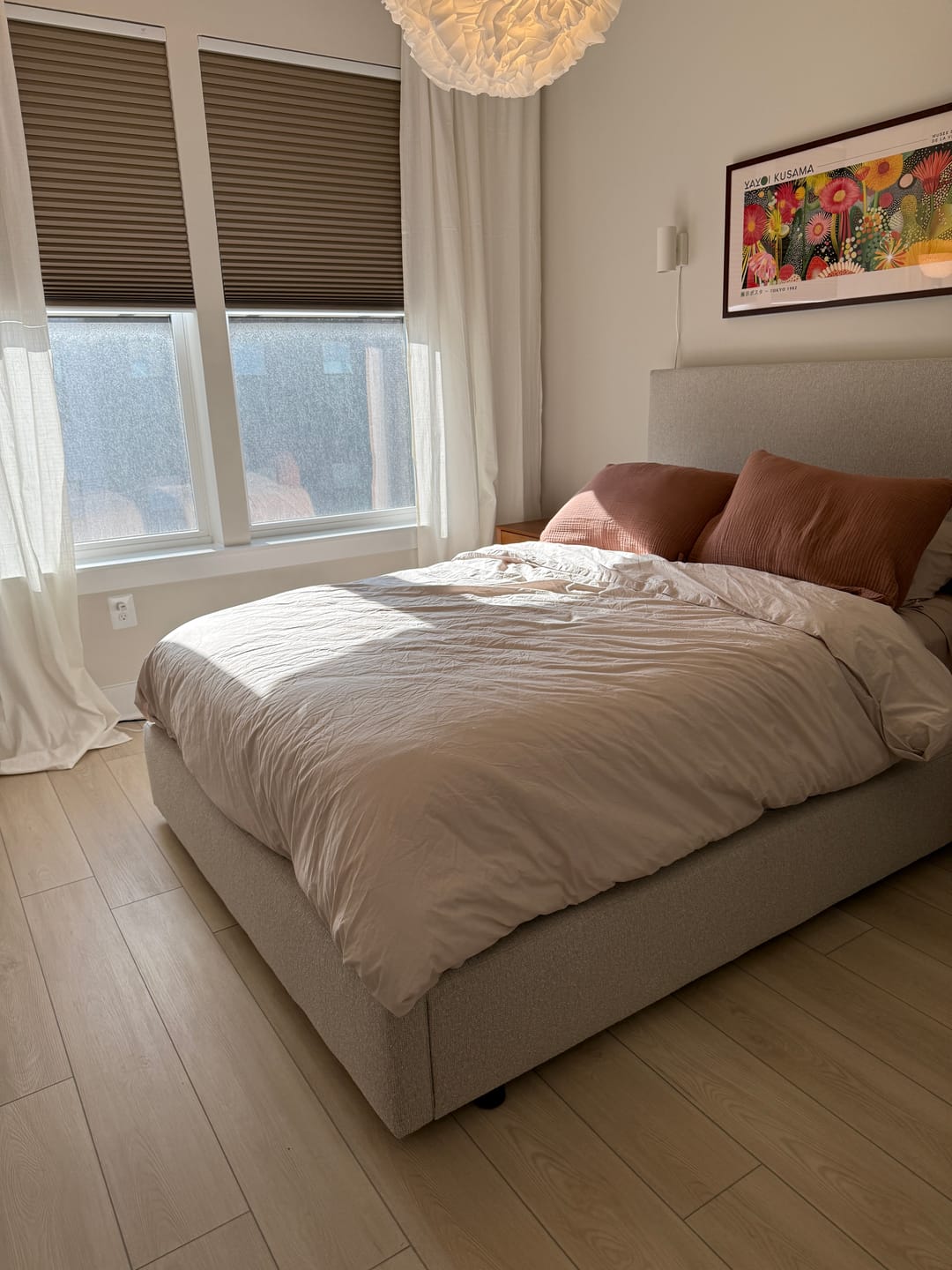 Customer photo review of SmartWings Motorized Blackout Cellular Shades Nowa
