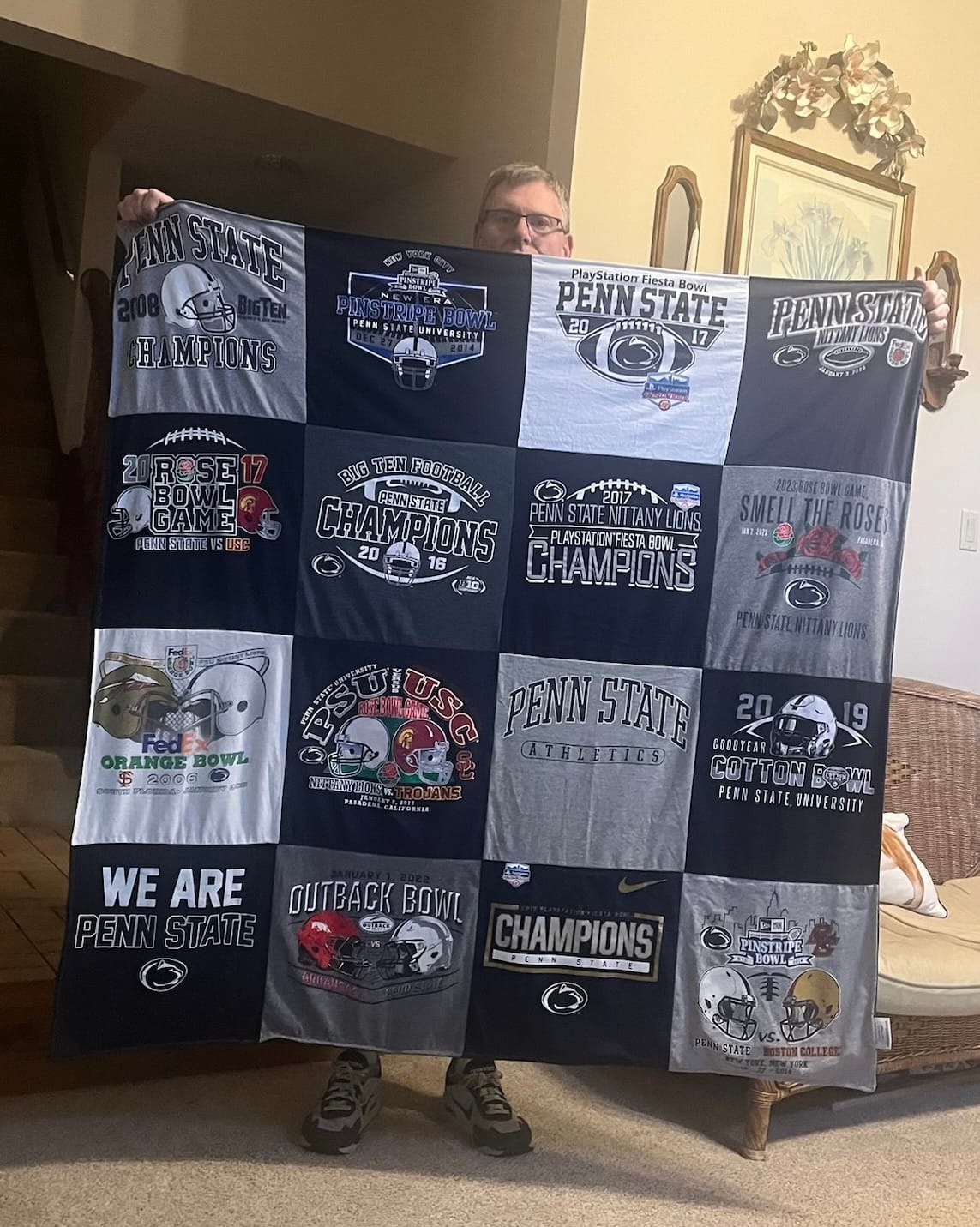 Customer photo review of Quilts for Large and XL T-Shirts