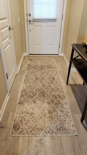Customer photo review of Nordic Nahla Vintage Modern in Beige : Runner Rug