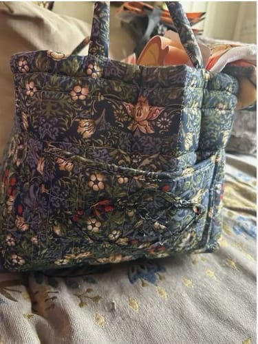 Customer photo review of Quilted Storage Basket