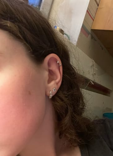 Customer photo review of Jelly Heart Huggies Clear silver