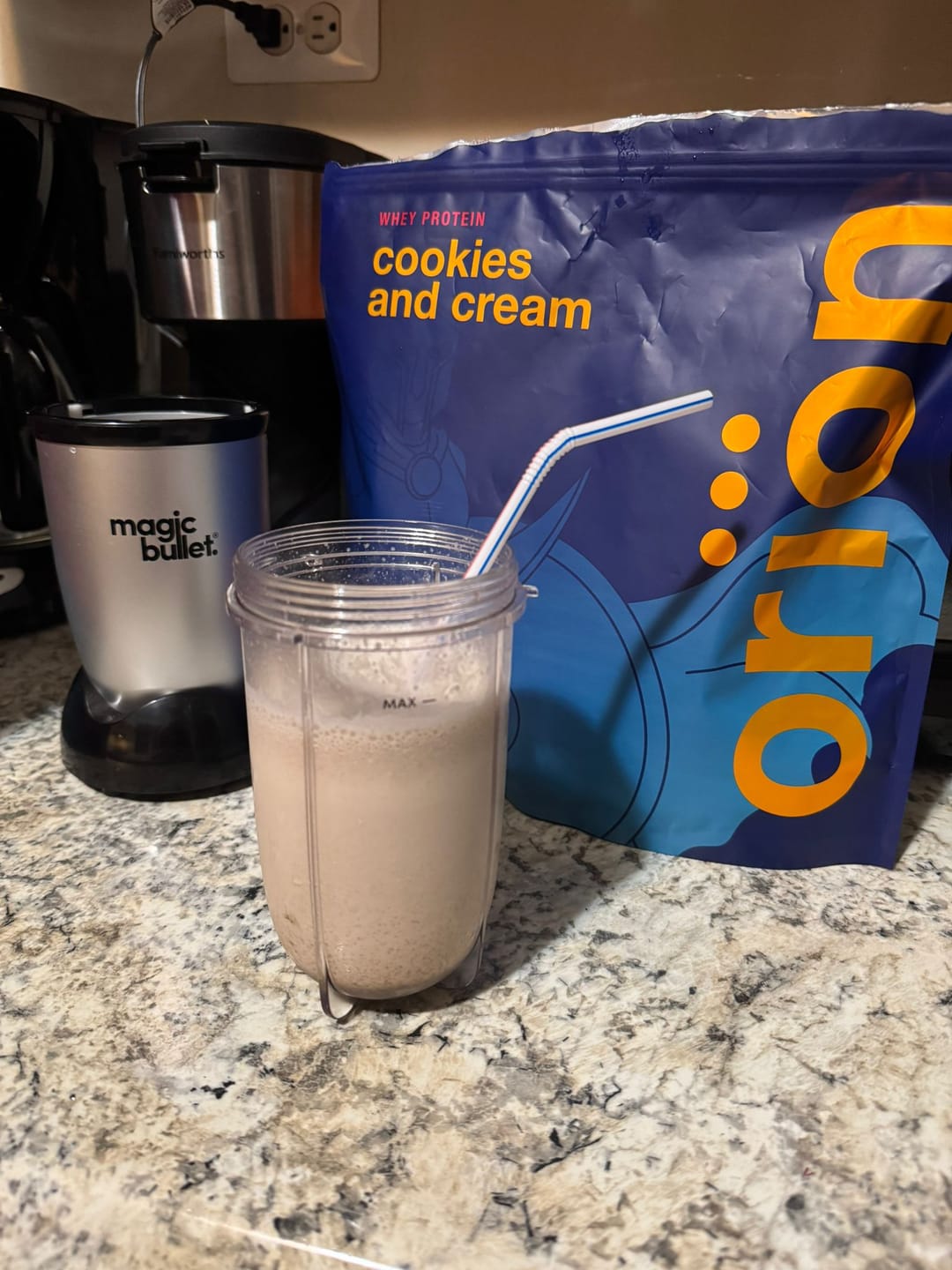 Customer photo review of Cookies and Cream Whey Isolate