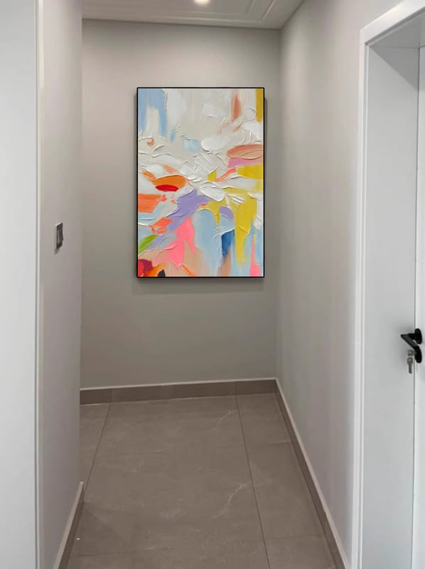 Customer photo review of Colorful Abstract Textured Painting Canvas #AT007