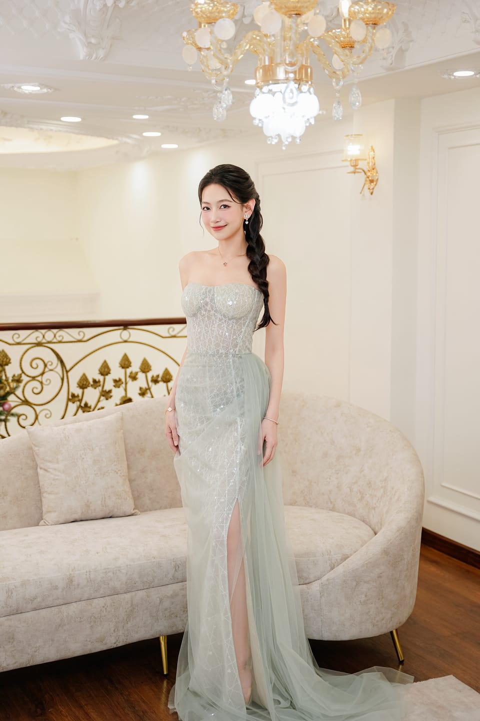 Customer photo review of LYRIXA Asymmetric Maxi Dress