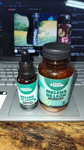 Customer photo review of Melena de León Cápsulas + Gotas - Extracto Ultra Concentrado