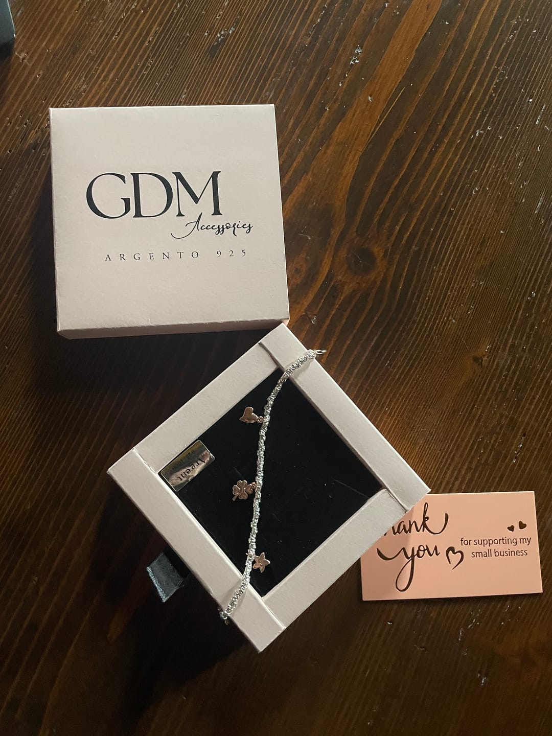 Customer photo review of CREA IL TUO BRACCIALE GRANELLI - charms rosa