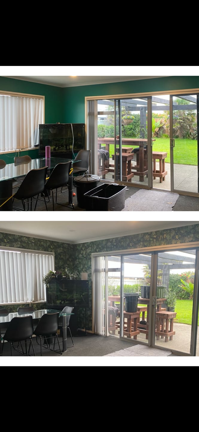 Customer photo review of Masoala - Tropical Wallpaper With Cranes - Green