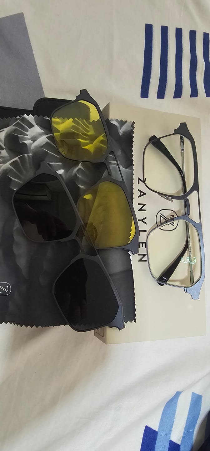 Customer photo review of Michael | Magnetic Clip-on Eyeglasses Sunglasses | ZanyLen Best Sellers