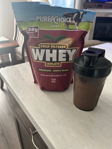 Customer photo review of Whey Protein Isolate Chocolate