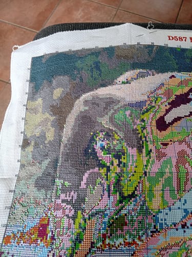 Customer photo review of Kreuzstich - Drei Elefanten auf Jagd | 70x55 cm