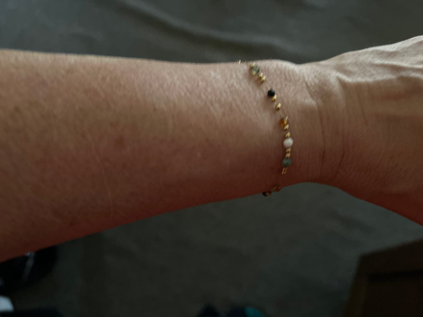 Customer photo review of Lulu Beaded Stone Bracelet