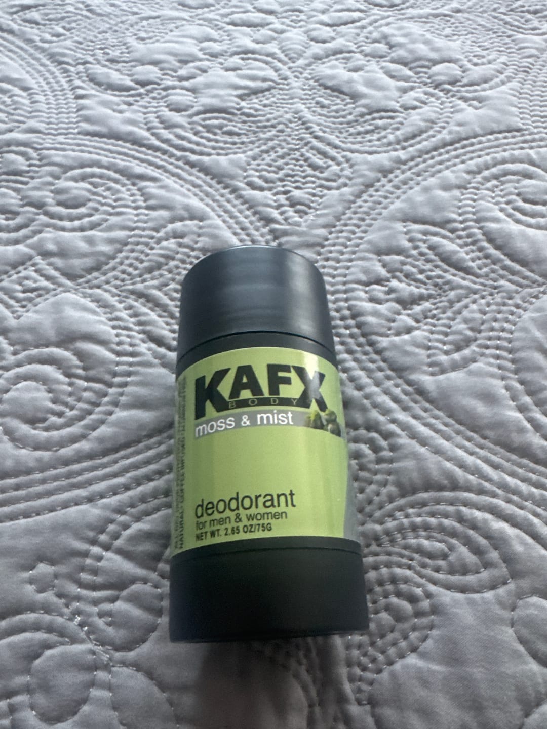 Customer photo review of Moss and Mist KAFX Body Natural Coffee Infused Deodorant